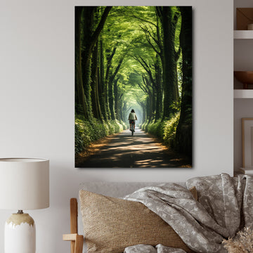 Bicycle Serene Bicycle Path I - Bicycle Canvas Wall Art